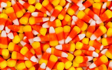 45935082 - filled frame of candy corn perfect for the halloween holiday.
